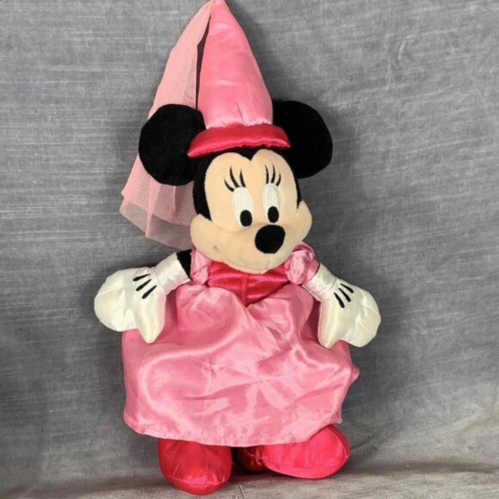 Disney World Mickey Mouse Princess Minnie Plush Pink Inch Doll